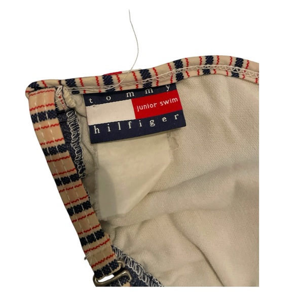 Tommy Hilfiger junior swimmer denim print bikini top (sz s) - Picture 3 of 4